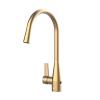 Memo Sia Sensor Gooseneck Sink Mixer Tap Dual Function LH Lever Brushed Brass